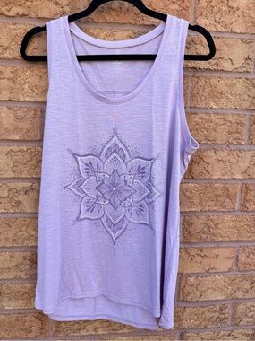 4/$25 • Gaiam Lavender Mandala Sleeveless Yoga Tank